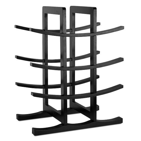 Todgar Black Bamboo Wine Rack