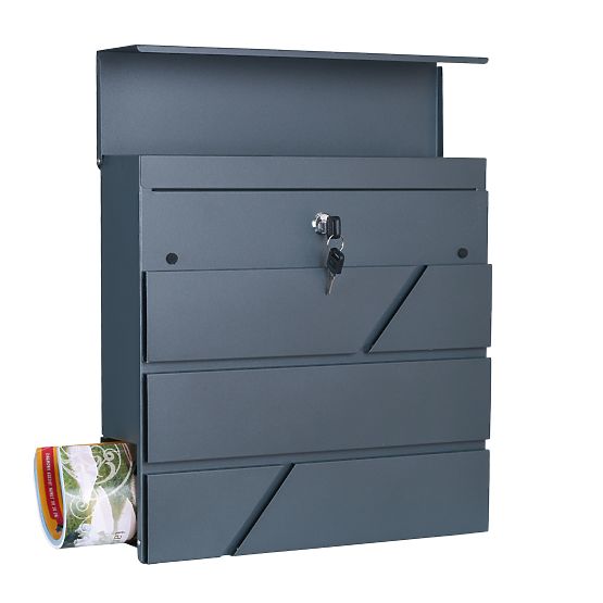 Tove Letter Mailbox with Newspaper Holder Anthracite