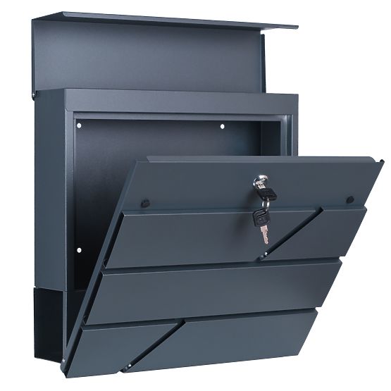 Tove Letter Mailbox with Newspaper Holder Anthracite