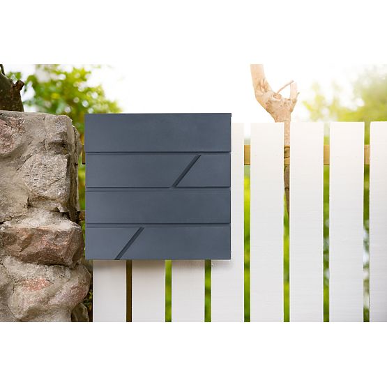 Tove Letter Mailbox with Newspaper Holder Anthracite