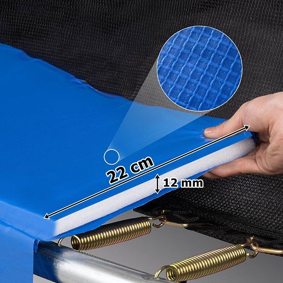 Trampoline with Net and Ladder HENZEN 244 cm Blue FT 8