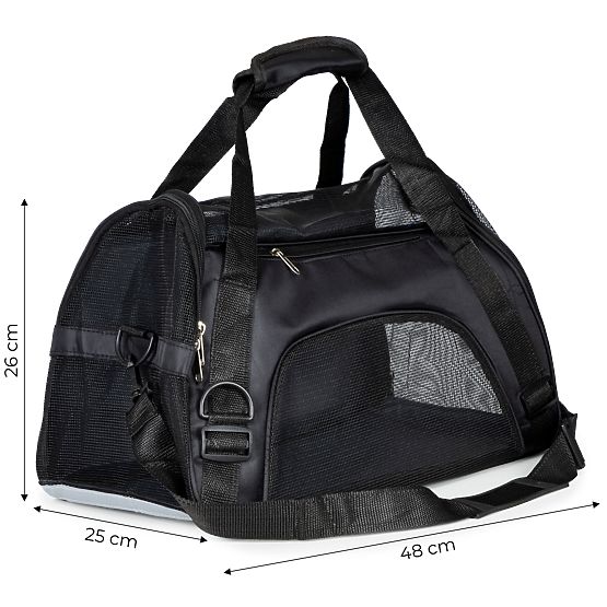 Travel Carrier Bag for Pets Cat Dog Black