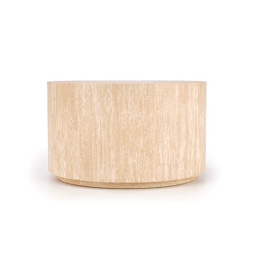 TRAVERTINO ROUND Coffee Table, Travertine