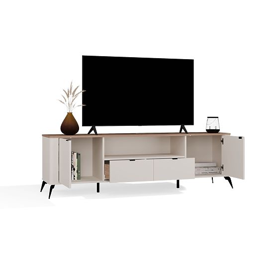 TV Cabinet CORDOBA 2S2S Cashmere Beige Oak Castello TV Cabinet 2 Drawers