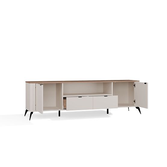 TV Cabinet CORDOBA 2S2S Cashmere Beige Oak Castello TV Cabinet 2 Drawers