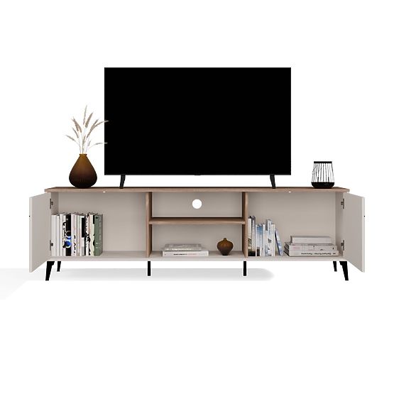 TV Cabinet POINT 2D Cashmere Beige Oak Castello TV Cabinet 2 Doors