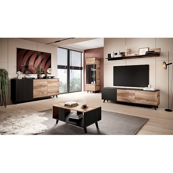 TV Stand RANDOM RTV-2 - Wotan Oak/Black