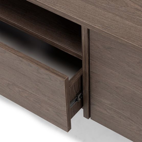 Two-Door TV Cabinet with Drawer Kanso, Baltic Storm Oak