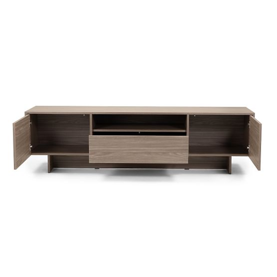 Two-door TV Cabinet with Drawer Kanso, Pearl Oak