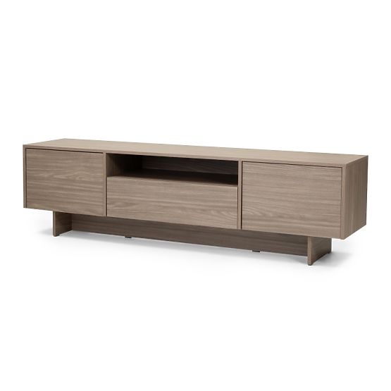Two-door TV Cabinet with Drawer Kanso, Pearl Oak