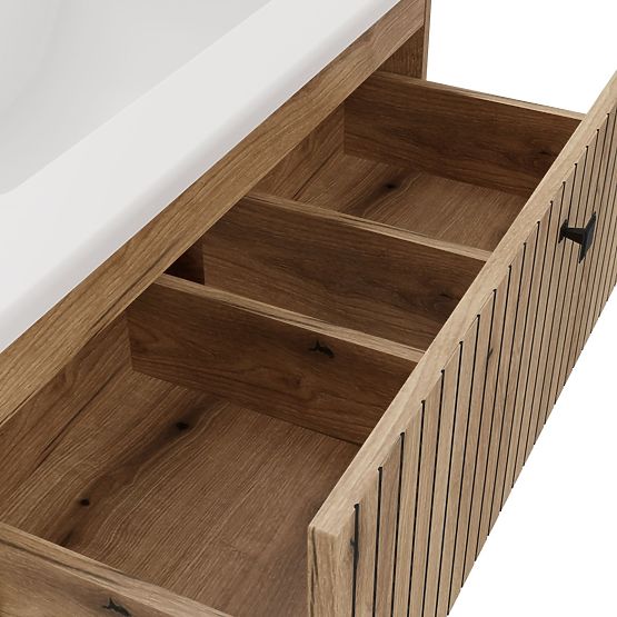 UNDER-SINK CABINET TIGO 80 2S EVOKE OAK GROOVED FRONT + SINK