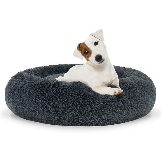 Universal Plush Bed for Dog and Cat 60 cm - Dark Gray