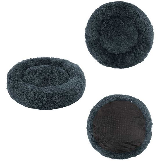 Universal Plush Bed for Dog and Cat 60 cm - Dark Gray