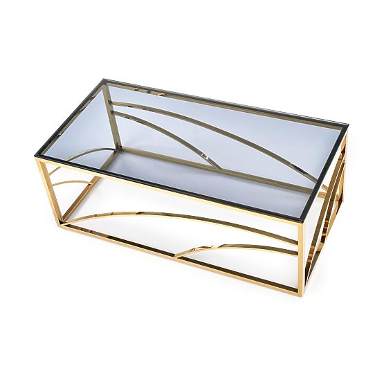UNIVERSE Coffee Table, Frame - Gold, Glass - Smoked (1p=1pc)