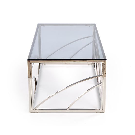 UNIVERSE Coffee Table, Frame - Silver, Glass - Smoked (1p=1pc)