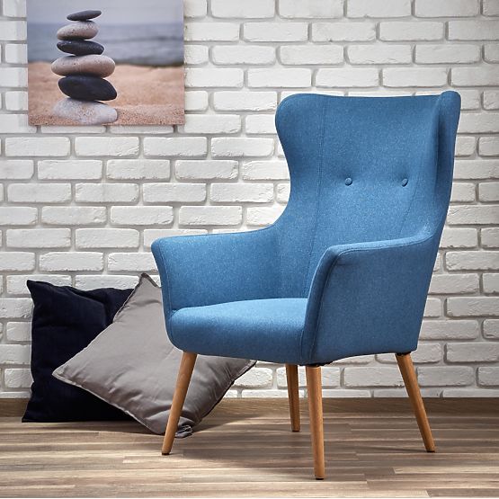 Upholstered armchair COTTO - blue