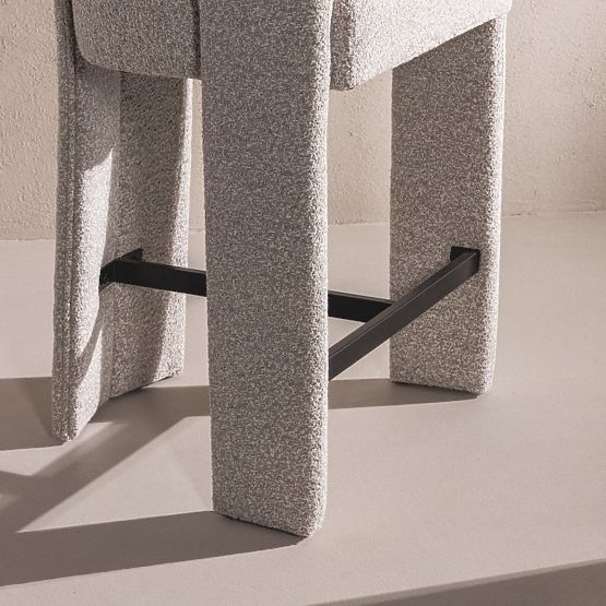 Upholstered Bar Stool Castelo Grey-Beige