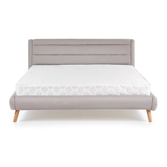 Upholstered bed ELANDA 160X200 cm - light grey