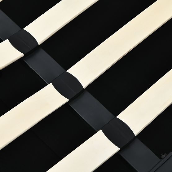 Upholstered Bed Luno 160x200 cm, with Slatted Frame and Storage, Light Beige, Rounded