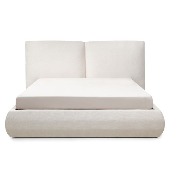 Upholstered Bed Yunar 180x200 cm, with Slatted Frame and Storage, Beige