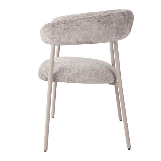 Upholstered Chair Campo, Dark Gray/Cream Legs, Boucle