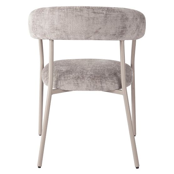 Upholstered Chair Campo, Dark Gray/Cream Legs, Boucle