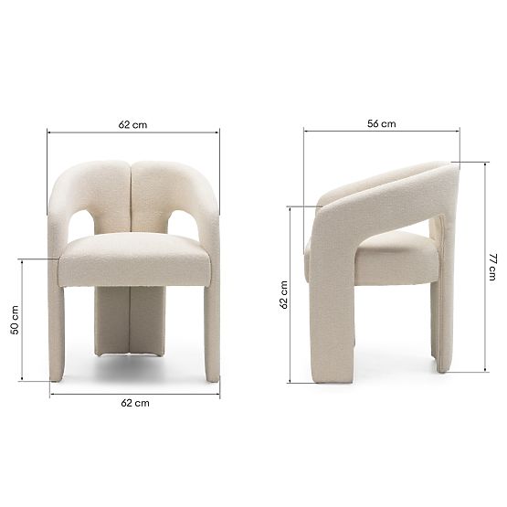 Upholstered Chair Castelo Beige