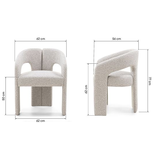 Upholstered Chair Castelo Grey-Beige