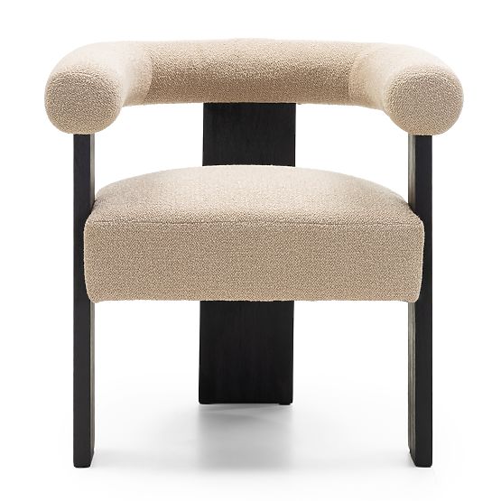 Upholstered Chair Chili Beige/Black, Rubberwood