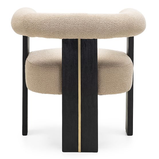 Upholstered Chair Chili Beige/Black, Rubberwood