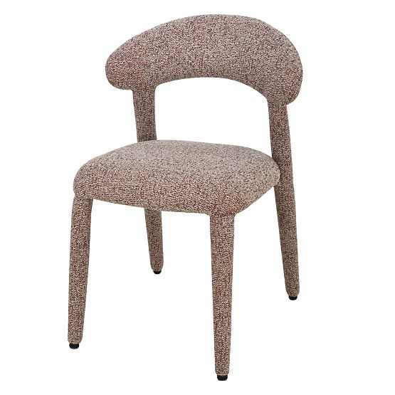 Upholstered Chair Hiroki, Beige-Bordeaux Mélange