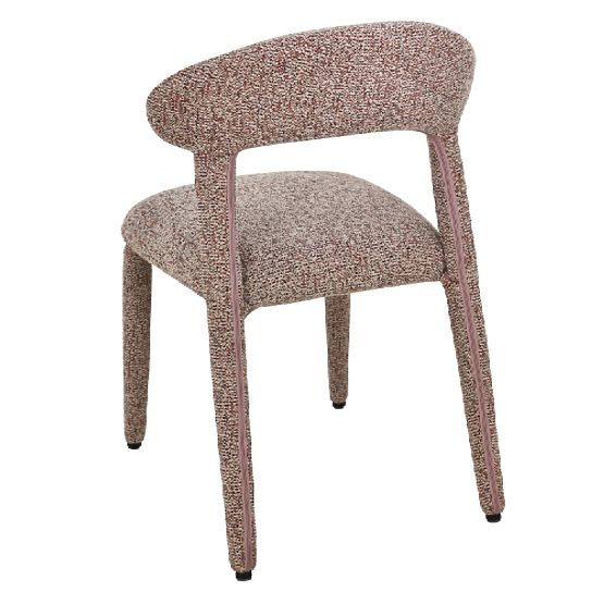 Upholstered Chair Hiroki, Beige-Bordeaux Mélange