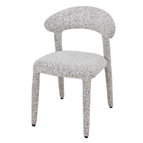 Upholstered Chair Hiroki, Beige-Gray Mélange