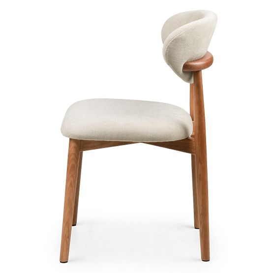 Upholstered Chair Merano Beige/Light Walnut