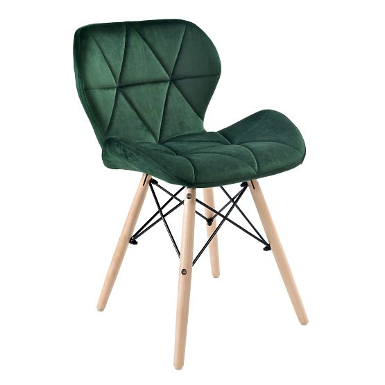 Upholstered Chair MURET VELVET Dark Green Velvet
