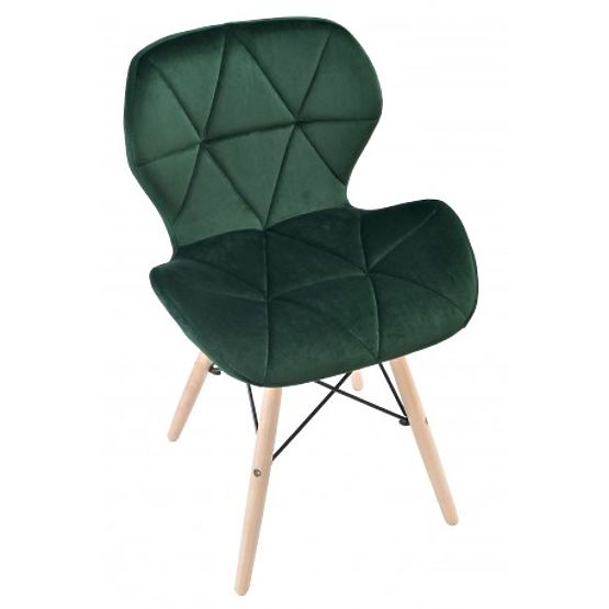 Upholstered Chair MURET VELVET Dark Green Velvet