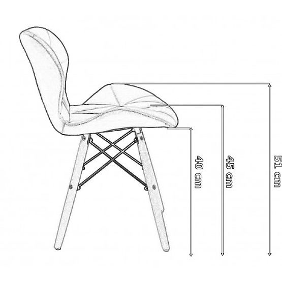 Upholstered Chair MURET VELVET Velvet Graphite