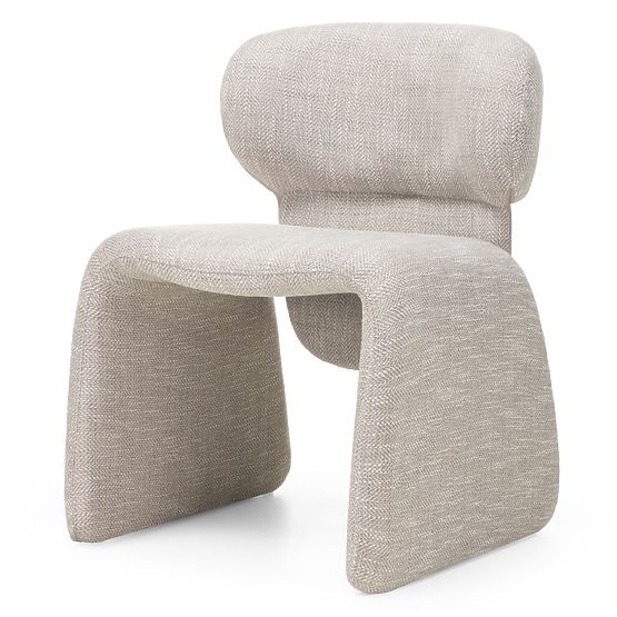 Upholstered Chair Nabila, Beige-Grey
