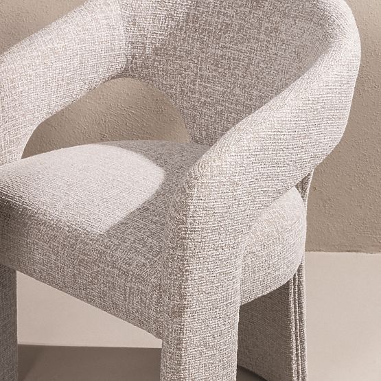 Upholstered Chair Nuria Beige-Cream