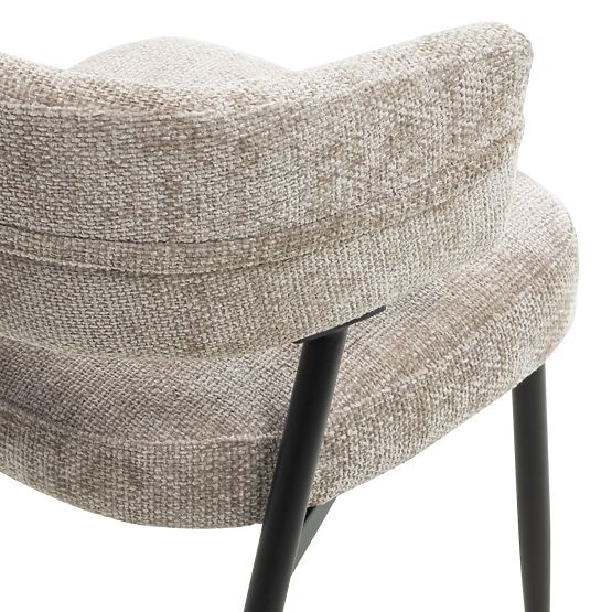 Upholstered Chair Rosario Beige/Black Legs