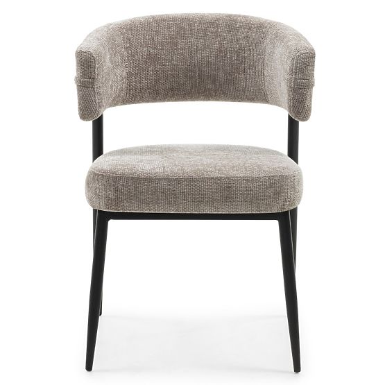 Upholstered Chair Rosario Beige/Black Legs