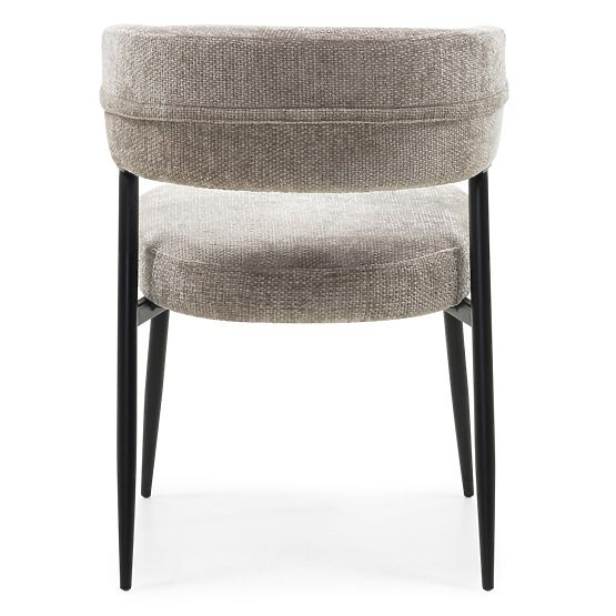Upholstered Chair Rosario Beige/Black Legs