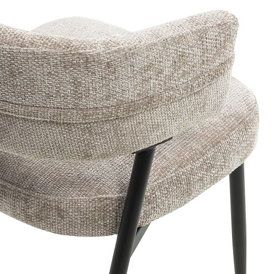 Upholstered Chair Rosario Beige/Black Legs