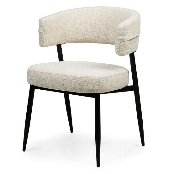 Upholstered Chair Rosario Cream/Black Legs