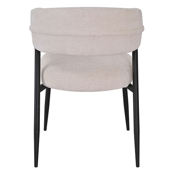 Upholstered Chair Rosario Cream/Black Legs