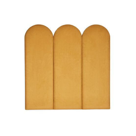 Upholstered panel Arc - mustard