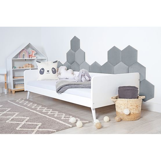 Upholstered Panel Hexagon - Grey
