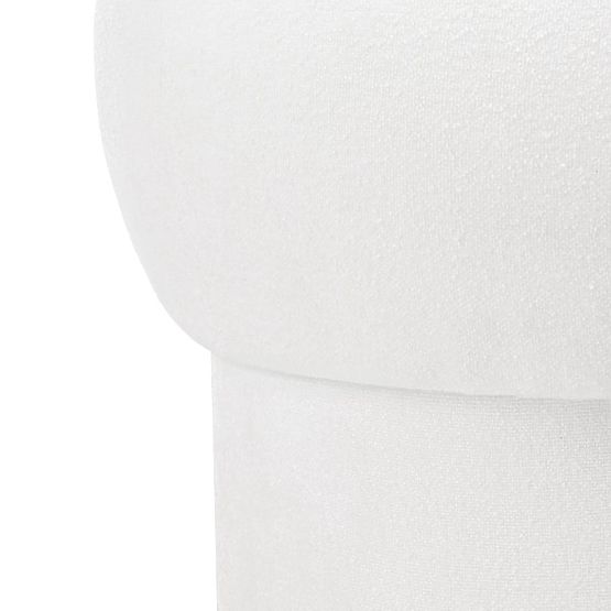 Upholstered Pouf Bloop, Round, White