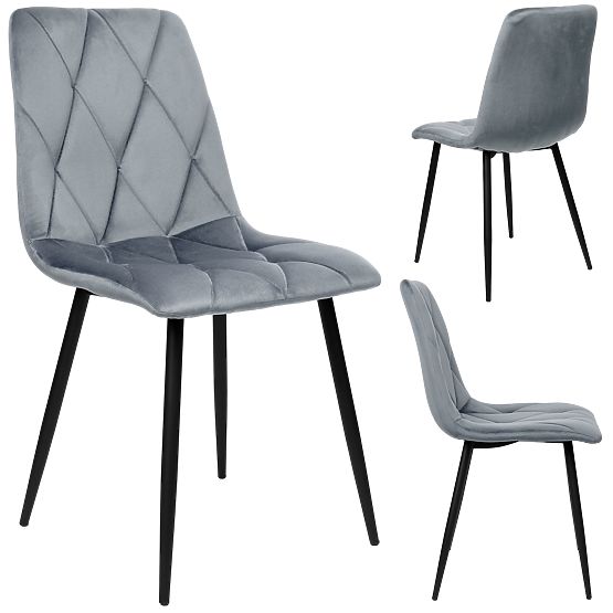 Upholstered Velvet Chair Madison Velvet Graphite