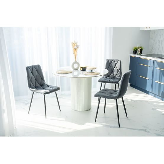 Upholstered Velvet Chair Madison Velvet Graphite